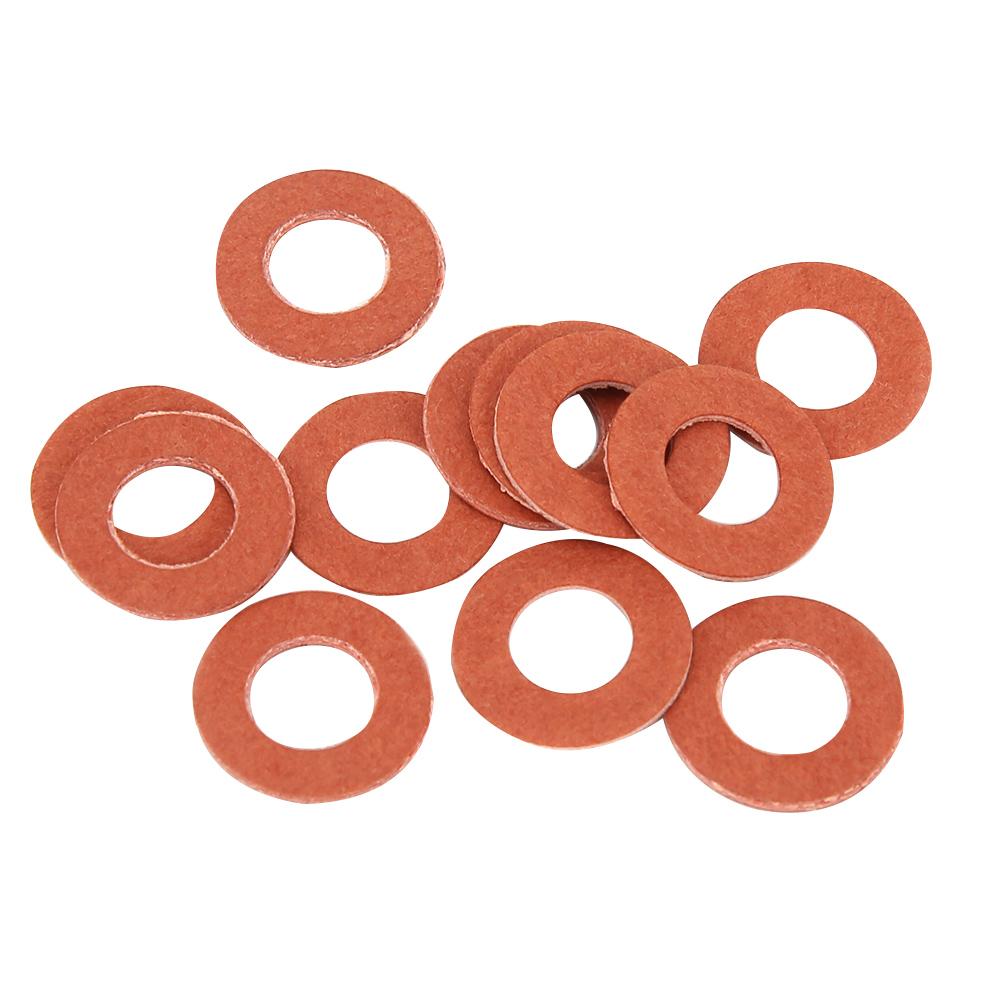 500Pcs Carbon Steel Plated White Zinc Red Insulation Flat Washer Set