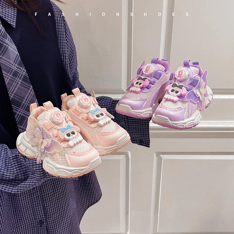 Children's sneakers 2025 spring new running classmates little girl student shoes girls mesh shoes dad shoes