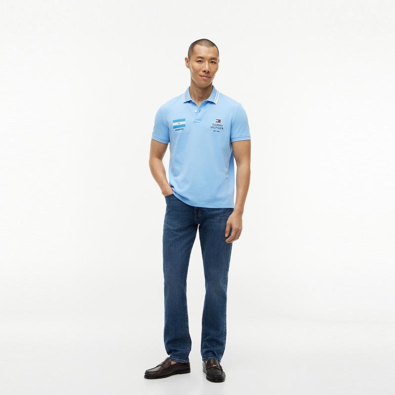 Tommy Hilfiger Green Field Style Sports Embroidered Trim Short Sleeve Polo Shirt Men tops MW0MW43871