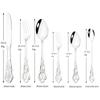 20 Stücke Vintage Royal Silber Geschirr Edelstahl Set Spiegel Löffel Gabeln Messer Eis Löffel Besteck Hochzeit Geschirr Geschenk