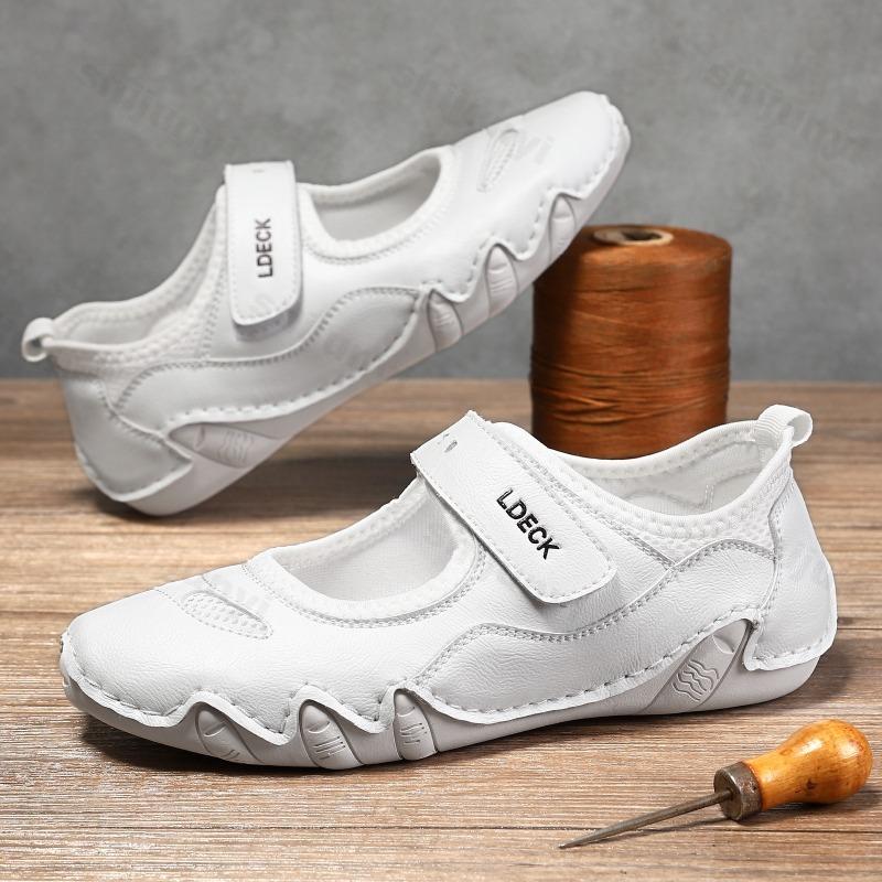 Damen Leder Freizeitschuhe 2026 Herbst Bequem Outdoor Mary Jane Hohe Qualität Damen Sneaker Bequeme Flache Schuhe Freizeitschuhe