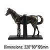 Chinese Retro Horse Bookend Ornament for Study or Desk Decor