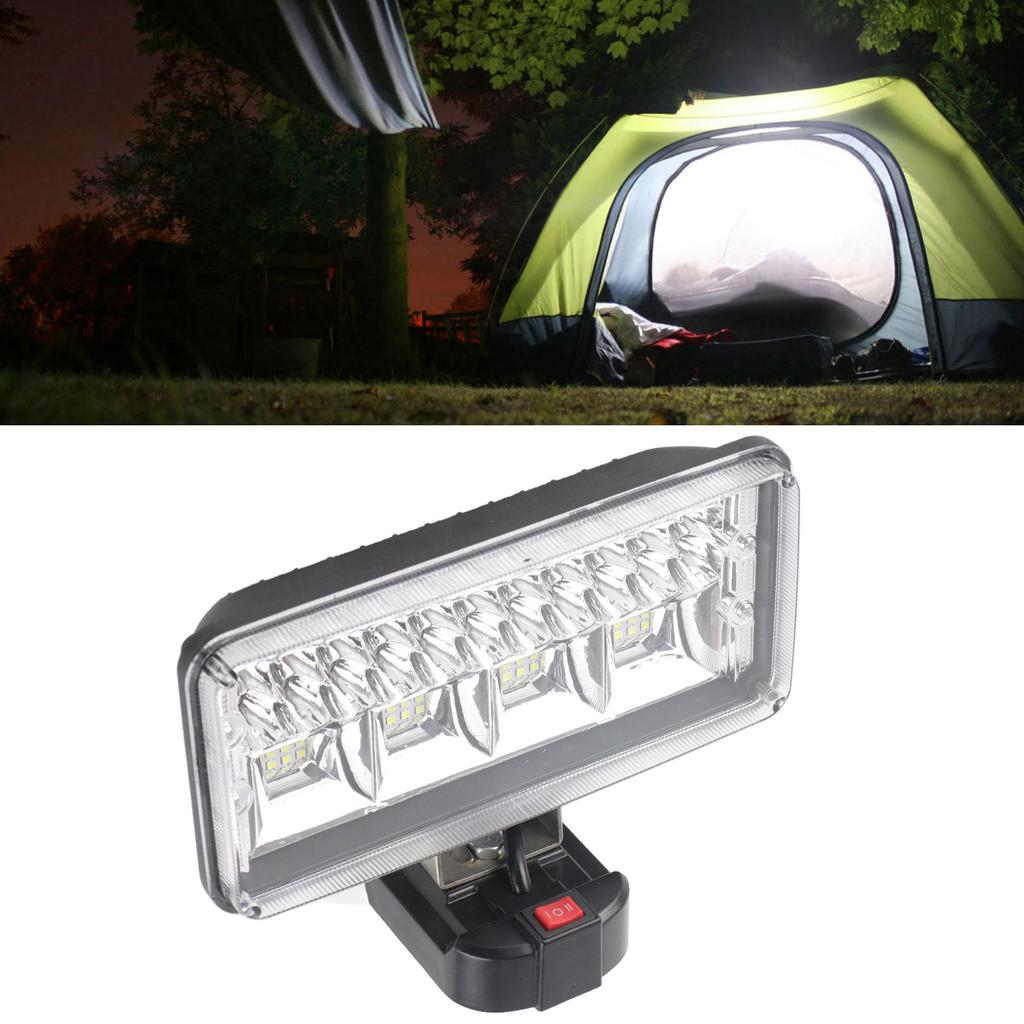 216W 11200LM LED Work Light Angle Adjustable Fire Resistant 18V Lithium Battery Work Lamp for Fishin