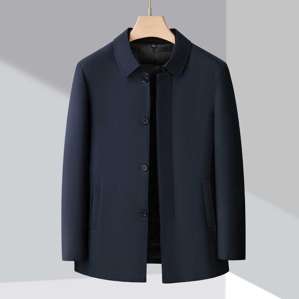 New High-end Men's Down Jacket Thickened Warm Autumn and Winter Jacket Business Casual Middle-aged Dad Outfit