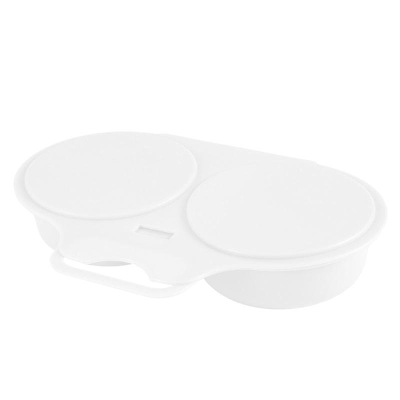 Food-Grade Plastic Microwave Egg Cookers, 10-Piece Set with Separate Compartments, Molded Form and Hinged Covers