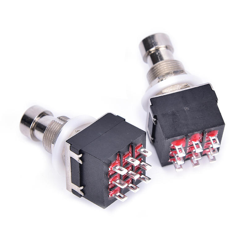 5 Pezzi 3Pdt 9 Pin Interruttore a Pedale Stomp Switch Scatola Pedale Foot Metallo True Bypass per Effetti Guitar
