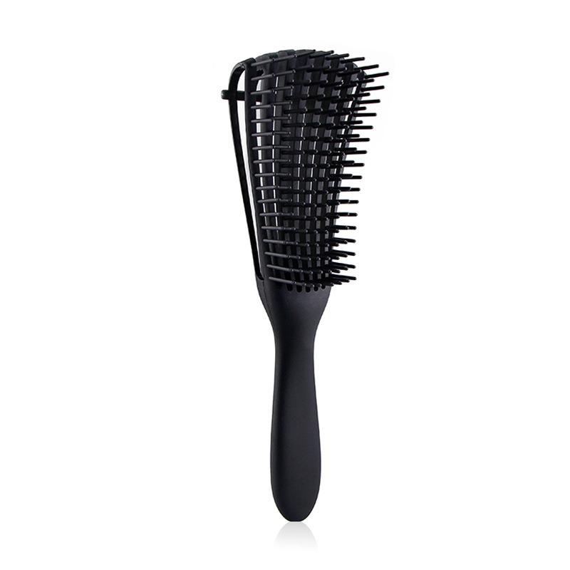 

1PC Eight-claw Comb Ladies Shampoo Comb Shun Hair Comb Hairdressing Big Bend Comb Straight Roll Comb Rib Comb чёрный