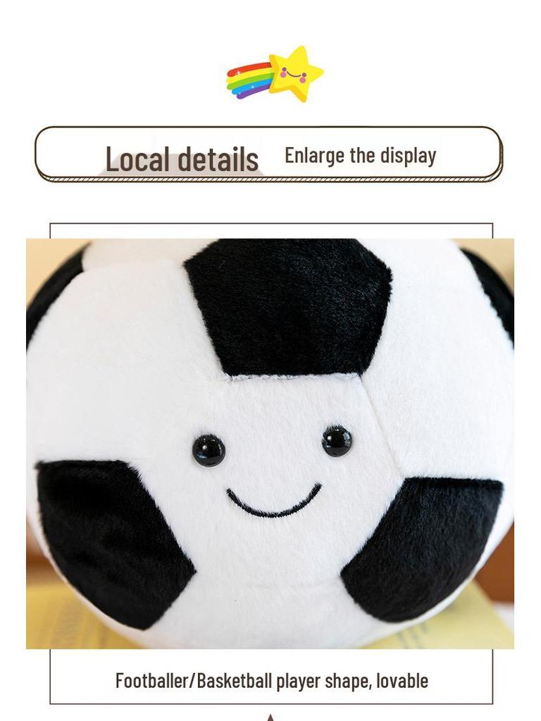 Cross-border Football Plush Pillow - Basketball Doll Figurine Holiday Gift