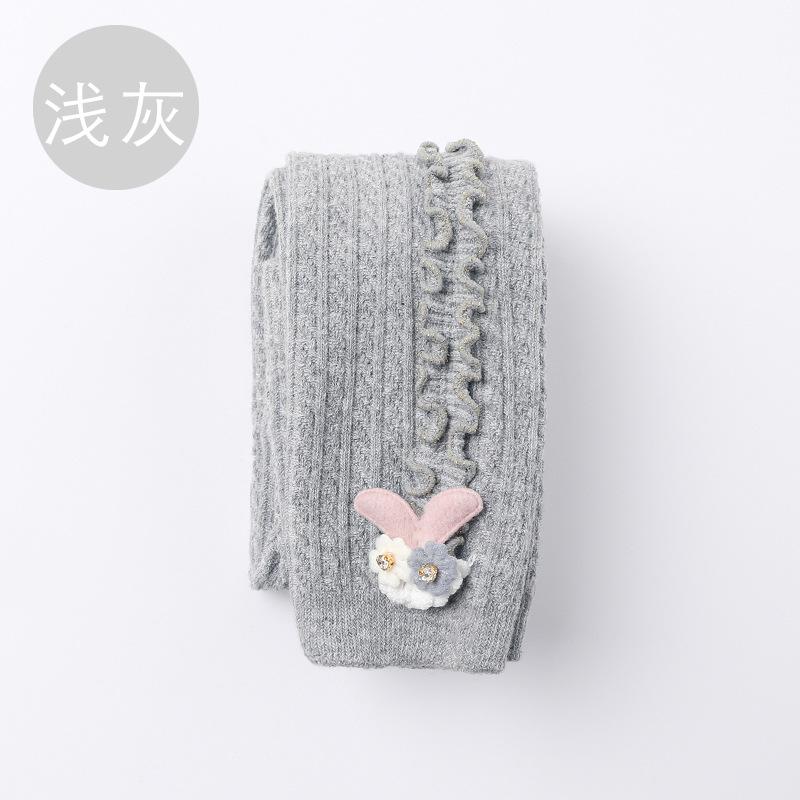 

Girls Stretch Tights For Babies And Children, Casual Pants And Leggings L світло-сірий колір