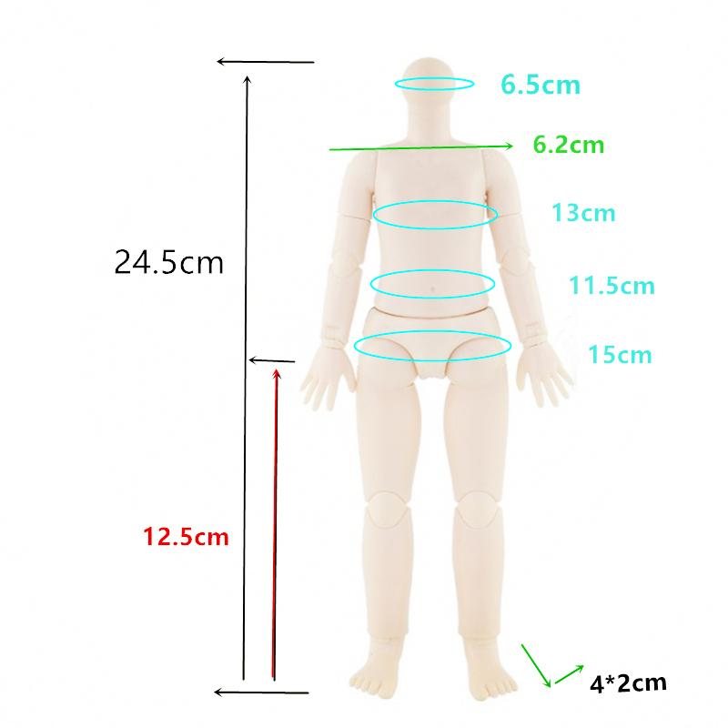 () 1/3 1/4 1/6 Doll's Clothes for 60/45/30cm Bjd Doll Diy Girl Toys Princess Skirt Dress Up Doll Accessories, No Doll