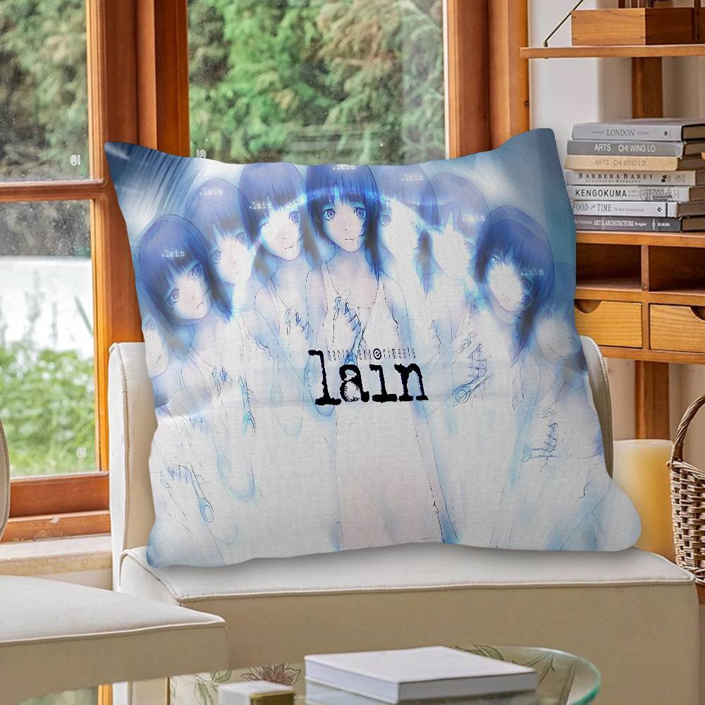 Serial Experiments Lain Anime Pillow Gift Home Office Decoration Bedroom Sofa Car Cushion Cover Case 45x45
