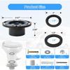 RV Toilet Seal And 3" Socket Floor Flange Kit For Dometic 300 310 320 RV Toilets, Replacement Parts Kit 385345892 Flange, 385311658 Flush Ball Seal