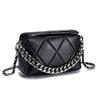 New Leather Versatile Shoulder Messenger Bag Fashionable Small Square Bag Chain Underarm Bag Korean Version Niche Diamond Women's Bag Tide