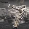 Bronze Color Race Horse Bristle Head Animal Fashion Stick Decorative Cospaly Vintage Party Fashionable Walking Cane Crosier 93cm