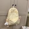 Schoolbag Lightweight Simple Solid Color Backpack Casual Versatile College Student Class Bag School Bag Female Outing Wind Student Backpack