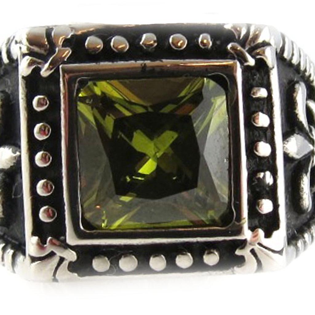 Designer Ring 'Thorgal' Green