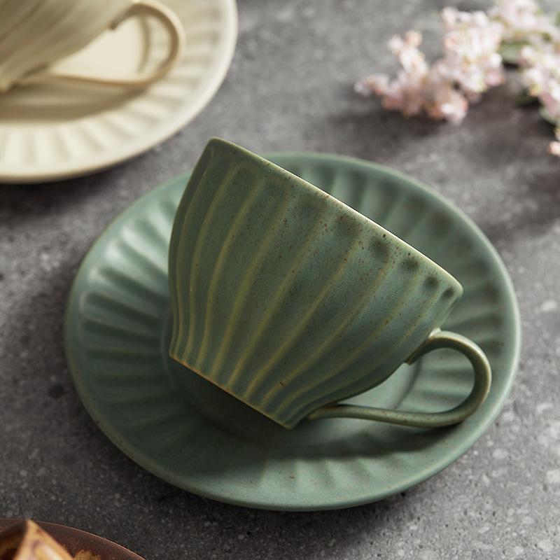 Xícara de café de cerâmica grossa criativa pires xícara de café retrô japonesa xícara de chá da tarde xícara de café xícara de café da manhã xícara de aveia