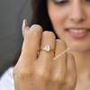 Natural Moonstone Minimalist Ring , Mothers Day Gift for Her , Dainty Stackable or Wear Alone Ring , Blue Sheen Stone Ring , 14K Gold Ring