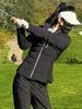 TASHI GOLF Women's Winter Warm Slimming Down Jacket & High Waist Fleece Pants Set