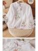 Women's Ethnic Cotton Embroidered Top - Chinese Slanted Placket with Frog Buttons, Artistic Summer Shirt