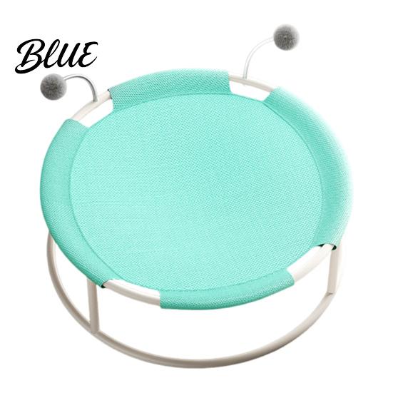 Secure Sleeping Space with Removable Bed Free-Standing Elevated Cat for Pets Round Hammock Durable Frame