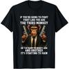CHILYB Fight Like The Third Monkey Noah Ark Rain Funny T-Shirt