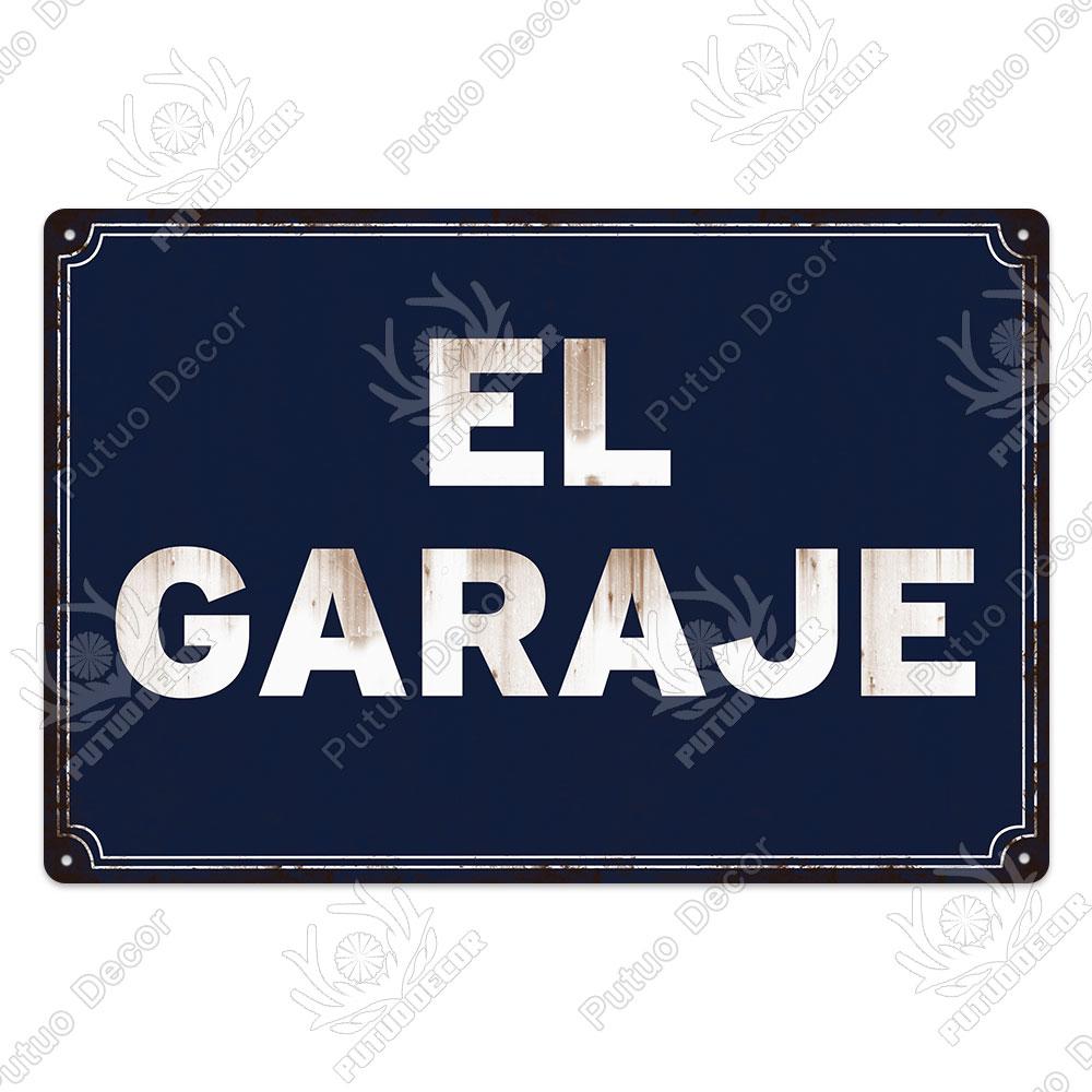 Putuo Decor Spanish Sign Vintage Metal Tin Sign Bar Pub Club Hogarena Bano Man Cave Wall Decor Iron Painting Decorative Plate