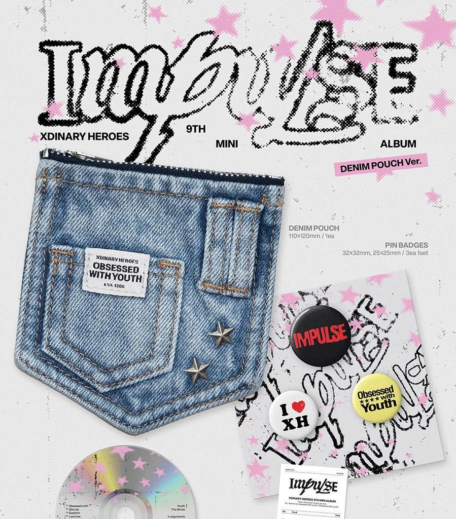 [POB] Xdinary Heroes [IMPULSE] 9th Mini Album (DENIM POUCH Ver.)