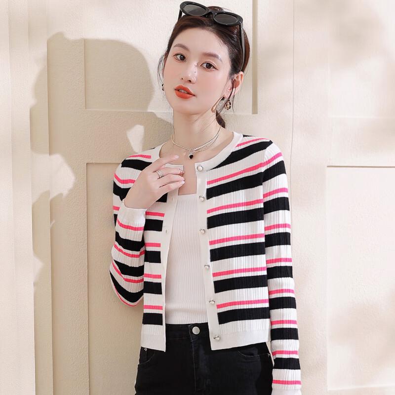 

Женский полосатый вязаный кардиган One Size