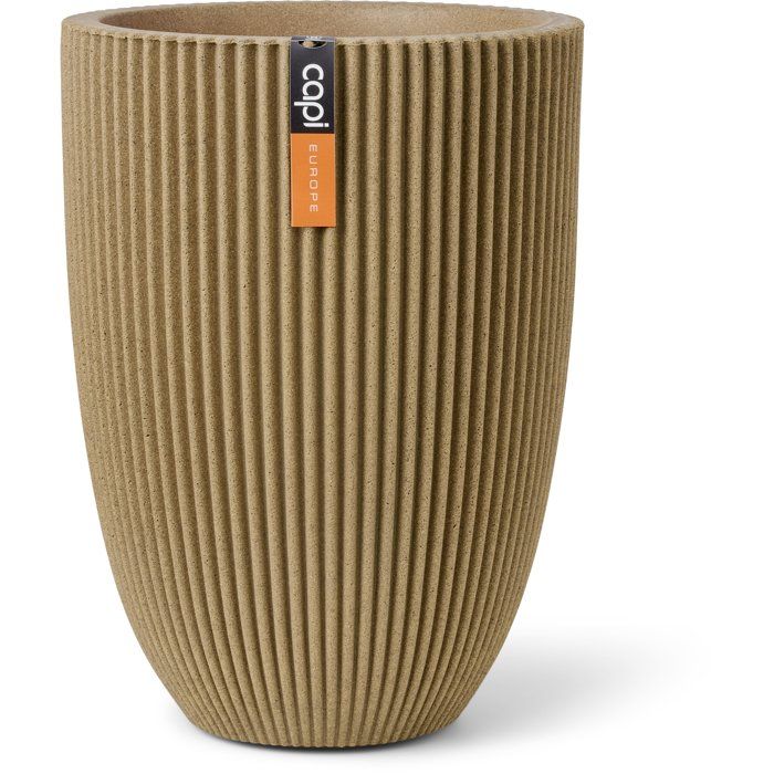 Vase élégant bas - CAPI EUROPE - Groove NL - 34 x 46 - Beige