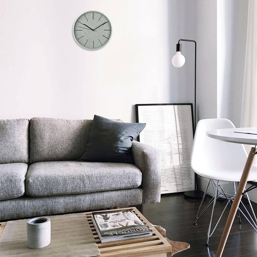 Hometime Round Wall Clock Speckled Face 12