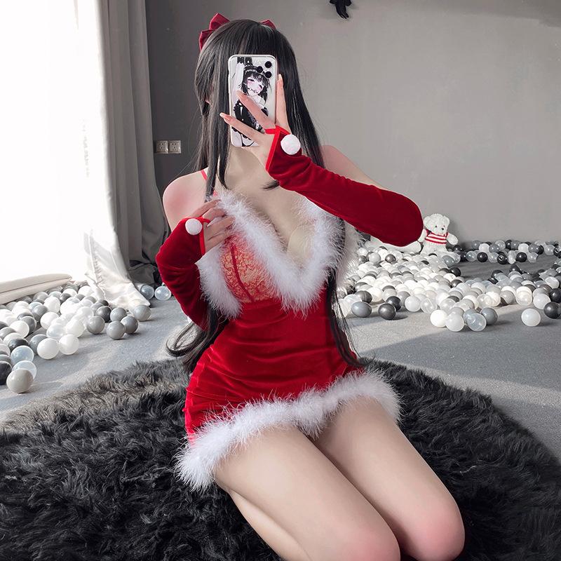Christmas sex club suit suit seduction uniform pure desire miniskirt sexy sex underwear sexy bud edge