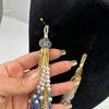 Handmade Wedding Groomsmen Hanfu Embroidery Zipper Tassel Cheongsam Pendant Diy Hairpin Bead Stringing Adult Alloy  Glass