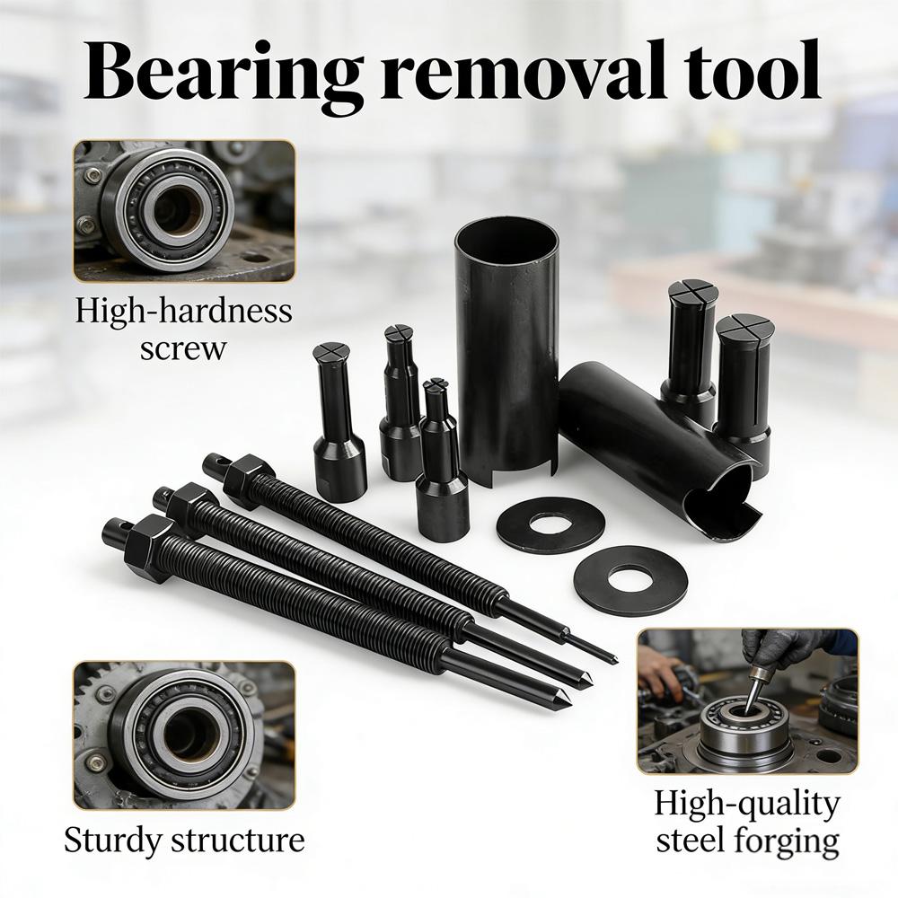 Motorcycle/Bicycle Bearing Puller Kit 9-23mm Range 12-Piece Extractor Set With 5 Clamps For Wheel Gear & Steering System Repairs