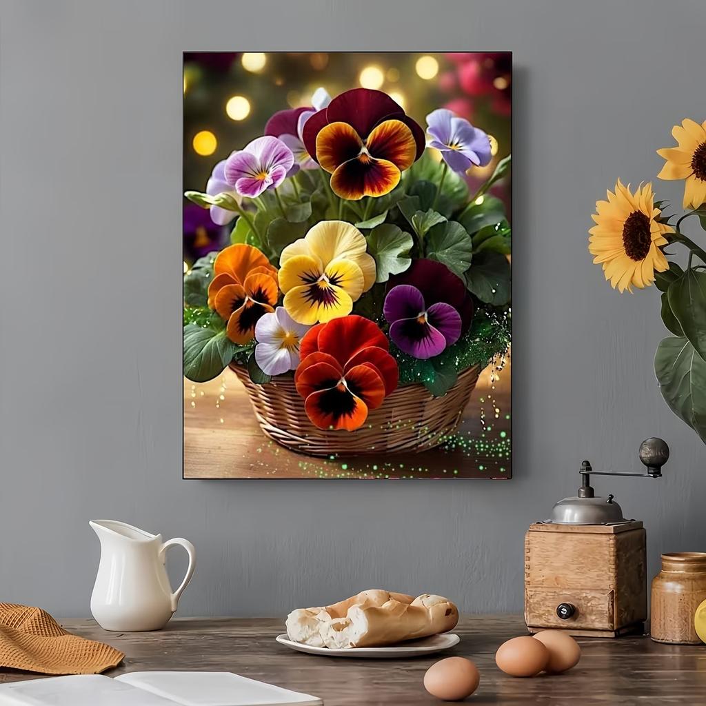 5D Diamond Painting, Flower Animal Sticker Diamond Cross Stitch Decorative Painting
