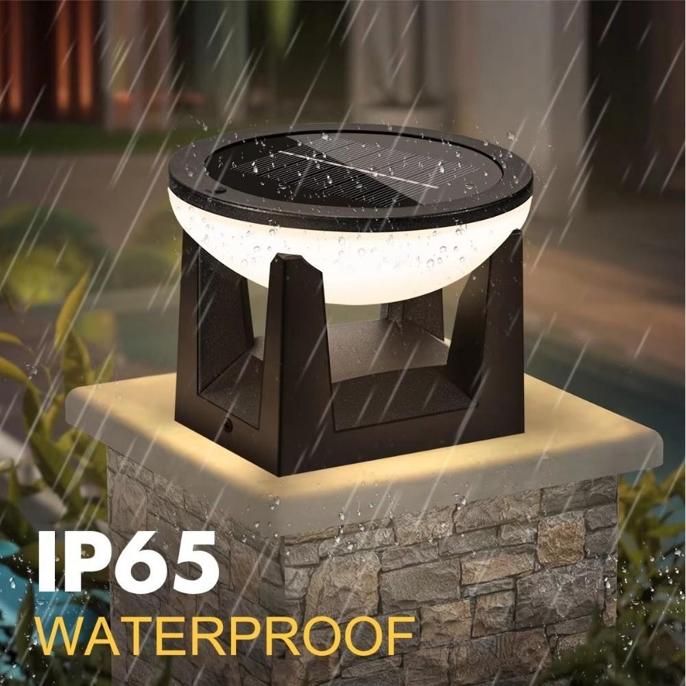 Waterproof Outdoor Solar Post Light Solar Powered Post Pillar Lamp  Patio Lighting