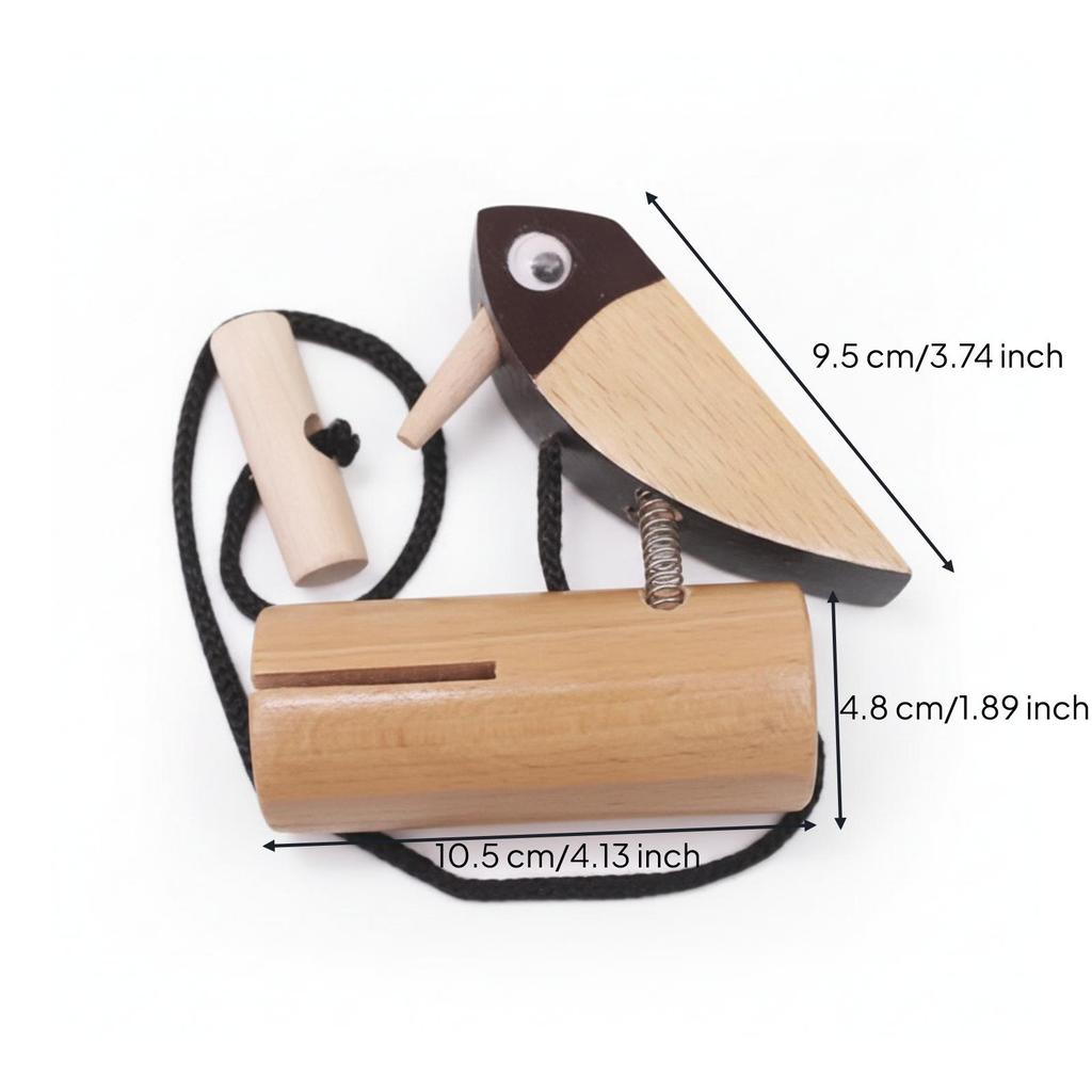 Wooden Bird Whistle Small Sound Opening Bird-Call Oral for General Play