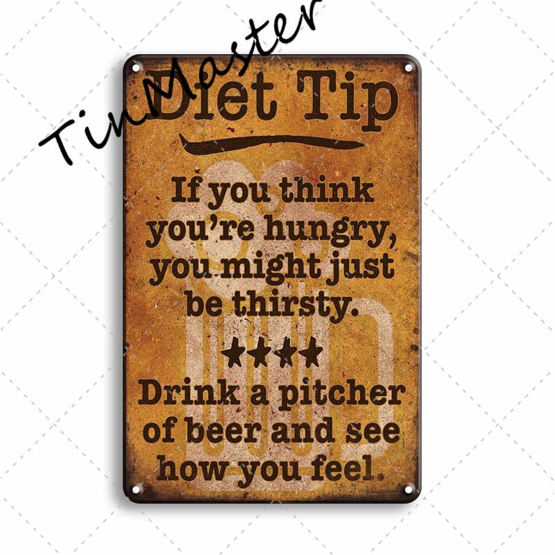 Popular Beer Metal Poster Sign Vintage Pub Bar Signs Plaque Metal Sign Home Wall Decor Restaurant Kitchen Room Decoration