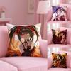 T-Tokisaki Kurumi Cushion Cover Plush Fabric Soft Double-Sided Printed Sofa Warm Winter Home Gift Pillow Cover
