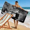 Music Elvis Print Beach Towel, Large Soft Quick Dry Towel for Beach Camping Swimming