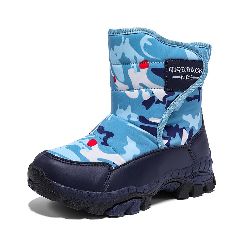 

Детские водонепроницаемые зимние ботинки на флисовой подкладке - Нескользящие, теплый хлопок для мальчиков и девочек 31