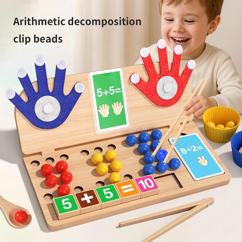 Montessori Bead Counting Blocks: Early Education Addition & Subtraction Toy for Children