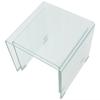 Vidaxl Set of Stackable Side Tables, 2 Pcs, Tempered Glass