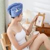 Absorbent Coral Fleece Hair Cap – Thick Double-Layer Shower Cap with Cute Embroidery for Hair Care