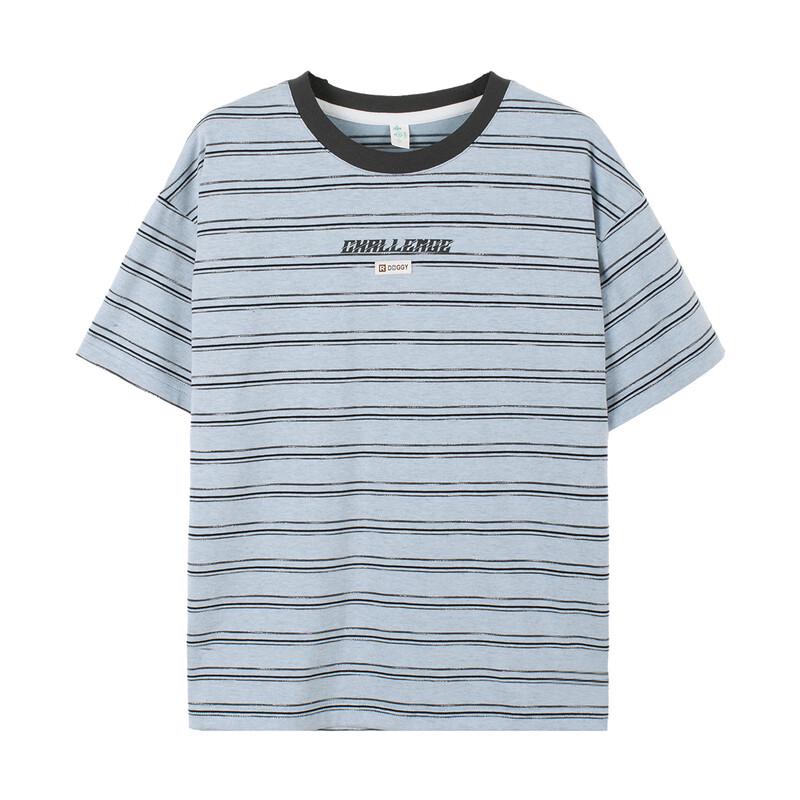 Boys' Striped Letter Print Short Sleeve T-Shirt