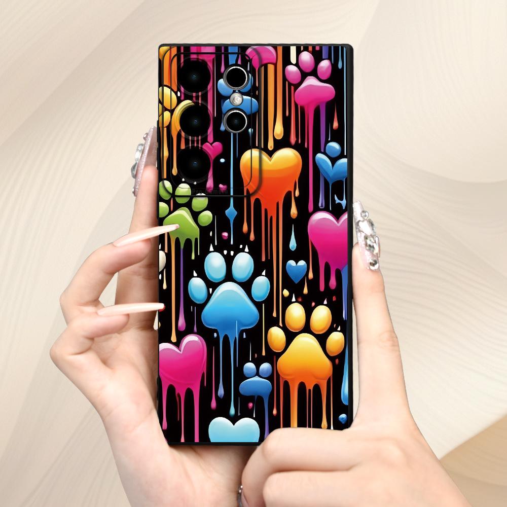 Süße Cartoon-Hund-Graffiti-Druck-Handyhülle Für Samsung Galaxy S26 S25 S24 Ultra S23 FE S22 S21 S20 Plus A15 A35 A55 A54 Abdeckung