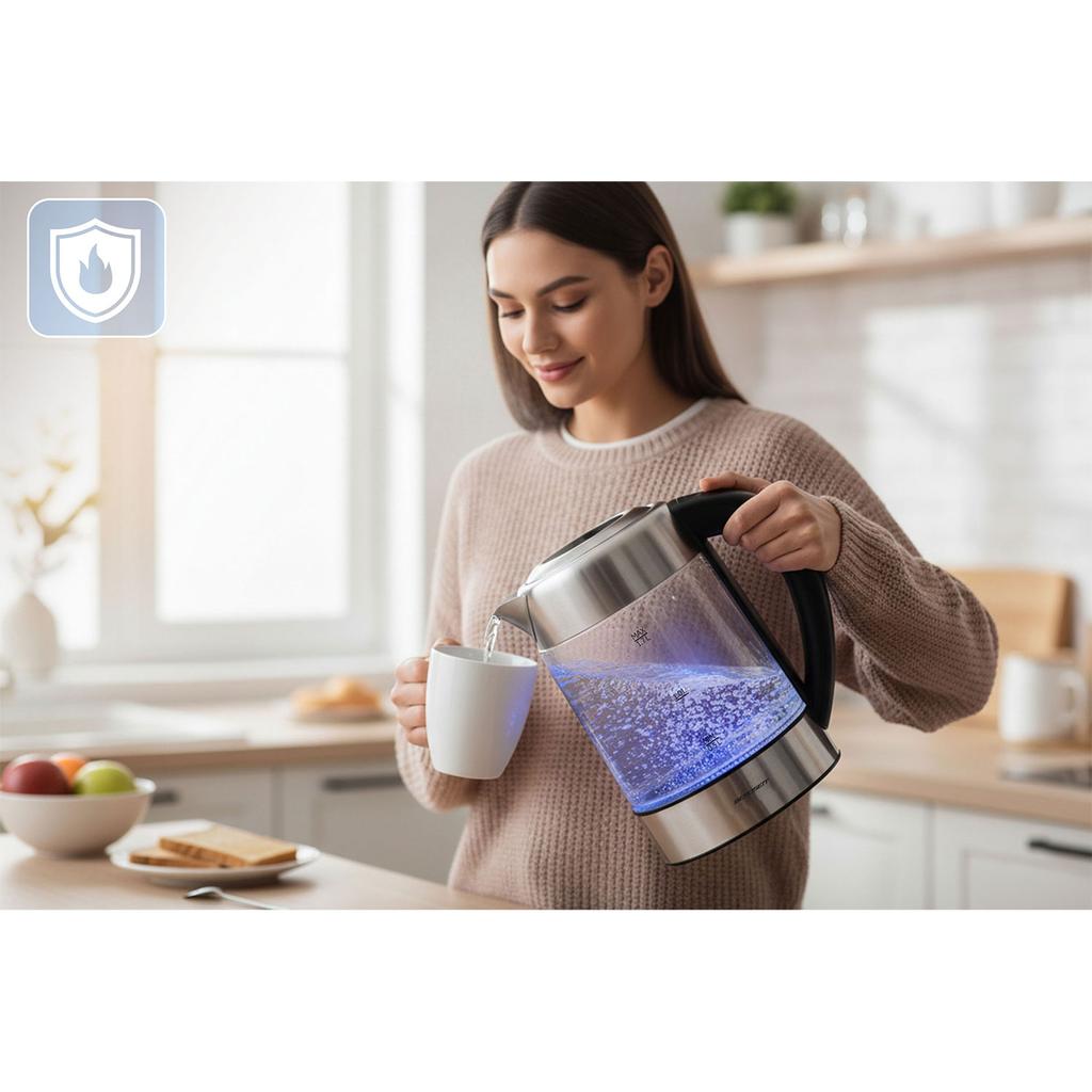 Glass Electric Kettle With Temperature Control, Berdsen