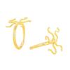 Women Opening Blank Rings Base Bracket Tray DIY Setting Jewelry Findings Making