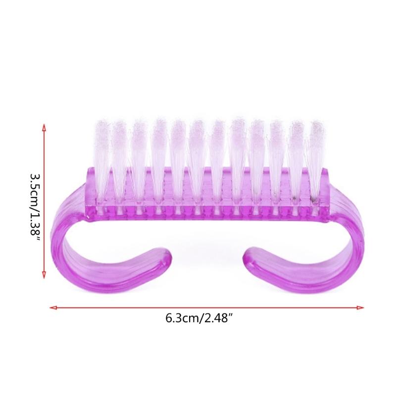 6.5cm Long Plastic Manicure Pedicure Brush Nail Cleaning Tools Soft Remove Dust Makeup Brushes Nail Care Accessories