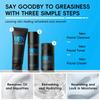 Men's Daily Skincare Set Facial Cleanser Toner Cream 3 In 1 Grooming Set